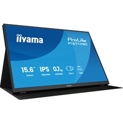 iiyama ProLite P1671HSC-B1 15.6″ IPS portable Full HD IPS monitor with USB‑C, built‑in speakers & leather cover thumbnail 3