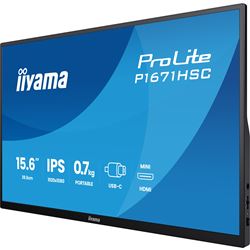 iiyama ProLite P1671HSC-B1 15.6″ IPS portable Full HD IPS monitor with USB‑C, built‑in speakers & leather cover thumbnail 4