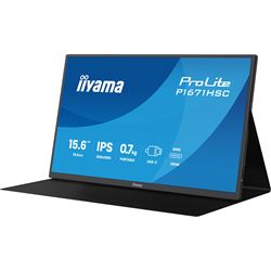 iiyama ProLite P1671HSC-B1 15.6″ IPS portable Full HD IPS monitor with USB‑C, built‑in speakers & leather cover thumbnail 5
