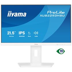 iiyama ProLite monitor XUB2293HSU-W7 22" IPS, White, 3-side borderless, Height Adjustable, Full HD, HDMI, 100hz refresh rate, USB Hub thumbnail 0