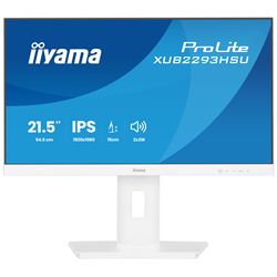 iiyama ProLite monitor XUB2293HSU-W7 22" IPS, White, 3-side borderless, Height Adjustable, Full HD, HDMI, 100hz refresh rate, USB Hub thumbnail 1
