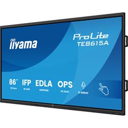 iiyama ProLite TE8615A-B1AG 86’’ Google EDLA Certified 4K Touchscreen, iiWare 21E with Android 14-EDLA, PIP, WiFi-6 with Bluetooth 5, 20W Subwoofer, with wall mount. thumbnail 2