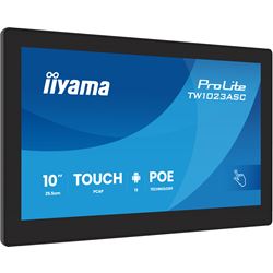 iiyama ProLite TW1023ASC-B3P, 10.1” PCAP 10pt touch screen with Android and Power over Ethernet Technology, iiSignage², Webcam/Mic thumbnail 1