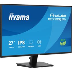 iiyama ProLite monitor X2792QSU-B1 27" IPS, 2560x1440, 4-side slim bezel and B energy class, Black, HDMI, Display Port, thumbnail 3