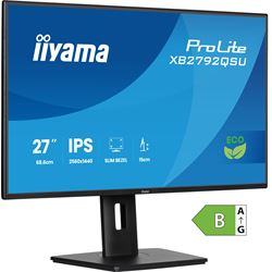 iiyama ProLite monitor XB2792QSU-B1 27" IPS, Height Adjustable, 2560x1440, 4-side slim bezel and B energy class, Black, HDMI, Display Port, thumbnail 3