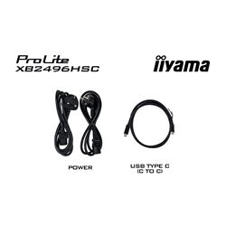 iiyama ProLite monitor XB2496HSC-B1 24" IPS, Height Adjustable, 144Hz, Black, 4-side slim bezel and B energy class, USB-C, HDMI thumbnail 14