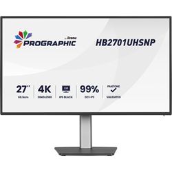 iiyama ProGraphic HB2701UHSNP-B1 monitor 27" IPS, 4K, QHD resolution, Height Adjustable, KVM switch, engineered for designers, photographers, and content creators  thumbnail 0