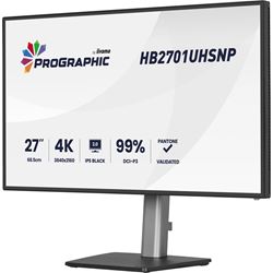 iiyama ProGraphic HB2701UHSNP-B1 monitor 27" IPS, 4K, QHD resolution, Height Adjustable, KVM switch, engineered for designers, photographers, and content creators  thumbnail 3
