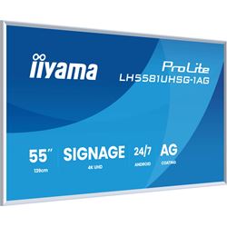 iiyama Prolite monitor LH5581UHSG-1AG 55", removable frame: magnetically attached, VA, 4K, 24/7, Landscape/Portrait, Android OS, Anti-glare thumbnail 6