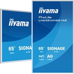iiyama Prolite monitor LH6581UHSG-1AG 65", removable frame: magnetically attached, VA, 4K, 24/7, Landscape/Portrait, Android OS, Anti-glare thumbnail 3