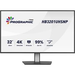 iiyama ProGraphic HB3201UHSNP-B1 monitor 32" IPS, 4K, QHD resolution, Height Adjustable, KVM switch, engineered for designers, photographers, and content creators  thumbnail 0