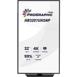 iiyama ProGraphic HB3201UHSNP-B1 monitor 32" IPS, 4K, QHD resolution, Height Adjustable, KVM switch, engineered for designers, photographers, and content creators  thumbnail 1