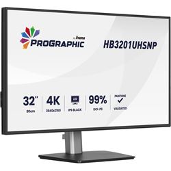 iiyama ProGraphic HB3201UHSNP-B1 monitor 32" IPS, 4K, QHD resolution, Height Adjustable, KVM switch, engineered for designers, photographers, and content creators  thumbnail 2