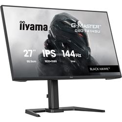 iiyama G-Master Black Hawk gaming monitor GB2741HSU-B1 27" Black, Height Adjustable, IPS, Ultra Slim Bezel, Full HD, 144Hz, 1ms, FreeSync, HDMI, Display Port, USB Hub thumbnail 3