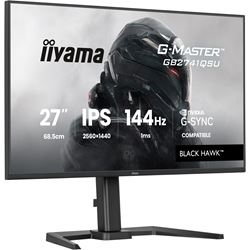 iiyama G-Master Black Hawk gaming monitor GB2741QSU-B1 27" Black, Height Adjustable, IPS, Ultra Slim Bezel, QHD Resolution, 144Hz, 1ms, FreeSync, HDMI, Display Port, USB Hub thumbnail 2