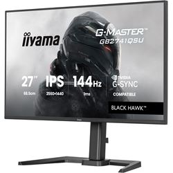 iiyama G-Master Black Hawk gaming monitor GB2741QSU-B1 27" Black, Height Adjustable, IPS, Ultra Slim Bezel, QHD Resolution, 144Hz, 1ms, FreeSync, HDMI, Display Port, USB Hub thumbnail 3