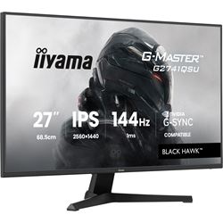 iiyama G-Master Black Hawk gaming monitor G2741QSU-B1 27" Black, IPS, Ultra Slim Bezel, QHD Resolution, 144Hz, 1ms, FreeSync, HDMI, Display Port, USB Hub thumbnail 1