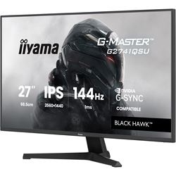 iiyama G-Master Black Hawk gaming monitor G2741QSU-B1 27" Black, IPS, Ultra Slim Bezel, QHD Resolution, 144Hz, 1ms, FreeSync, HDMI, Display Port, USB Hub thumbnail 3
