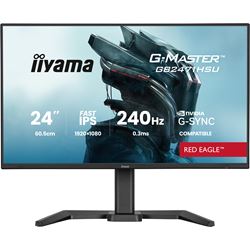 iiyama G-Master Red Eagle gaming monitor GB2471HSU-B1 23.8", Height Adjustable, Full HD, IPS, 240Hz, 0.3ms, Nvidia G-Sync, HDMI, Display Port thumbnail 0
