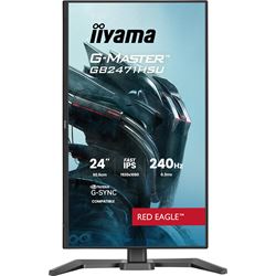iiyama G-Master Red Eagle gaming monitor GB2471HSU-B1 23.8", Height Adjustable, Full HD, IPS, 240Hz, 0.3ms, Nvidia G-Sync, HDMI, Display Port thumbnail 1