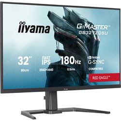 iiyama G-Master Red Eagle gaming monitor GB3272QSU-B1 32" Black, 2560 x 1440, 0.5ms, 180hz, Nvidia G-Sync, HDMI, DisplayPort, Height Adjustable, PIP and PBP thumbnail 1