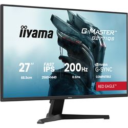 iiyama G-Master Red Eagle gaming monitor G2771QS-B1 27" Black, Ultra Slim Bezel, QHD Resolution, IPS, 200Hz, 0.5ms, Nvidia G-Sync, HDMI, Display Port, Black Tuner thumbnail 1