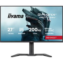 iiyama G-Master Red Eagle gaming monitor GB2771QSU-B1 27" Black, Height Adjustable, QHD Resolution, Ultra Slim Bezel, IPS, 200Hz, 0.5ms, Nvidia G-Sync, HDMI, Display Port, USB Hub thumbnail 0