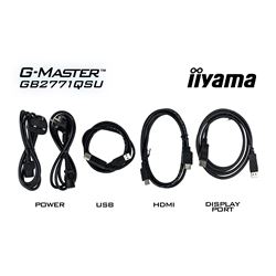 iiyama G-Master Red Eagle gaming monitor GB2771QSU-B1 27" Black, Height Adjustable, QHD Resolution, Ultra Slim Bezel, IPS, 200Hz, 0.5ms, Nvidia G-Sync, HDMI, Display Port, USB Hub thumbnail 12