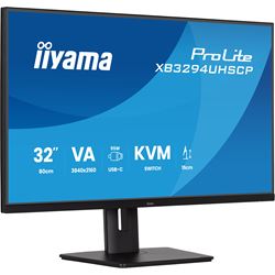 iiyama ProLite monitor XB3294UHSCP-B1 32" 4K, height adjustable, HDMI, VA panel, KVM Switch, USB-C connection (95W), KVM Switch and PiP/PbP thumbnail 2