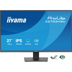 iiyama ProLite monitor X2793HSU-B1 27" IPS, 120Hz, Black, 4-side slim bezel and C energy class, HDMI, Display Port, USB Hub