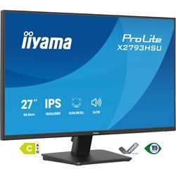 iiyama ProLite monitor X2793HSU-B1 27" IPS, 120Hz, Black, 4-side slim bezel and C energy class, HDMI, Display Port, USB Hub thumbnail 3