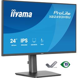 iiyama ProLite monitor XB2493HSU-B1 24" IPS, Height Adjustable, 120Hz, Black, 4-side slim bezel and C energy class, HDMI, Display Port, USB Hub thumbnail 4