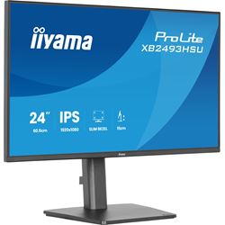 iiyama ProLite monitor XB2493HSU-B1 24" IPS, Height Adjustable, 120Hz, Black, 4-side slim bezel and C energy class, HDMI, Display Port, USB Hub thumbnail 5