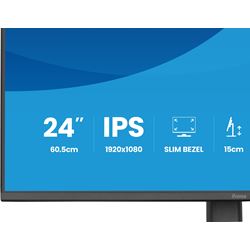 iiyama ProLite monitor XB2493HSU-B1 24" IPS, Height Adjustable, 120Hz, Black, 4-side slim bezel and C energy class, HDMI, Display Port, USB Hub thumbnail 13