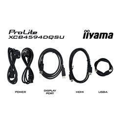 iiyama ProLite curved monitor XCB4594DQSU-B1 45" VA Dual QHD panel with USB Hub, HDMI and Height Adjustment, 450 cd/m² brightness thumbnail 17
