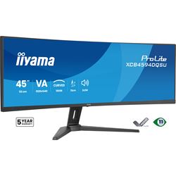 iiyama ProLite curved monitor XCB4594DQSU-B1 45" VA Dual QHD panel with USB Hub, HDMI and Height Adjustment, 450 cd/m² brightness thumbnail 21
