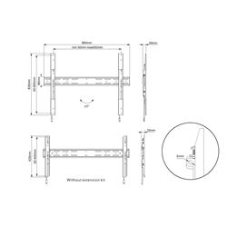 M Universal Wallmount Fixed X-Large Black thumbnail 9