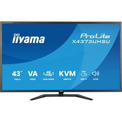 iiyama Prolite monitor X4373UHSU-B2 VA LED, USB-C, 4K, Picture-by/in-Picture, USB hub, flicker free, KVM Switch thumbnail 2