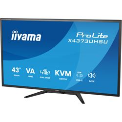 iiyama Prolite monitor X4373UHSU-B2 VA LED, USB-C, 4K, Picture-by/in-Picture, USB hub, flicker free, KVM Switch thumbnail 7