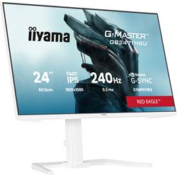 iiyama G-Master Red Eagle gaming monitor GB2471HSU-W1 23.8", White, Height Adjustable, Full HD, IPS, 240Hz, 0.3ms, Nvidia G-Sync, HDMI, Display Port thumbnail 10