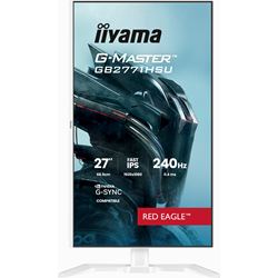 iiyama G-Master Red Eagle gaming monitor GB2771HSU-W1 27" White, Height Adjustable, Ultra Slim Bezel, IPS, 240Hz, 0.4ms, Nvidia G-Sync, HDMI, Display Port, USB Hub thumbnail 1