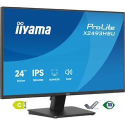 iiyama ProLite monitor X2493HSU-B1 24" IPS, 120Hz, Black, 4-side slim bezel and C energy class, HDMI, Display Port, USB Hub thumbnail 3