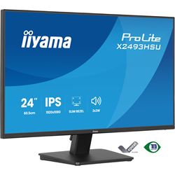 iiyama ProLite monitor X2493HSU-B1 24" IPS, 120Hz, Black, 4-side slim bezel and C energy class, HDMI, Display Port, USB Hub thumbnail 4