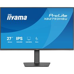 iiyama ProLite monitor XB2793HSU-B1 Height Adjustable, 27" IPS, 120Hz, Black, 4-side slim bezel and C energy class, HDMI, Display Port, USB Hub thumbnail 0