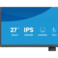 iiyama ProLite monitor XB2793HSU-B1 Height Adjustable, 27" IPS, 120Hz, Black, 4-side slim bezel and C energy class, HDMI, Display Port, USB Hub thumbnail 13