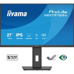 iiyama ProLite monitor XB2797QSU-B1 27" IPS, Height Adjustable, 2560x1440, 4-side slim bezel, 75hz, Black, HDMI, Display Port, thumbnail 0