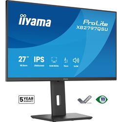 iiyama ProLite monitor XB2797QSU-B1 27" IPS, Height Adjustable, 2560x1440, 4-side slim bezel, 75hz, Black, HDMI, Display Port, thumbnail 6