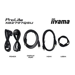 iiyama ProLite monitor XB2797QSU-B1 27" IPS, Height Adjustable, 2560x1440, 4-side slim bezel, 75hz, Black, HDMI, Display Port, thumbnail 26