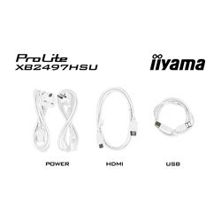 iiyama ProLite monitor XB2497HSU-W1 24" IPS, White, Full HD, energy label C, HDMI, Display Port, 120 hz, Height Adjustable, Eye Comfort  thumbnail 17