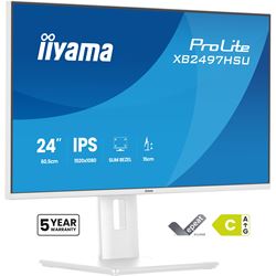 iiyama ProLite monitor XB2497HSU-W1 24" IPS, White, Full HD, energy label C, HDMI, Display Port, 120 hz, Height Adjustable, Eye Comfort  thumbnail 11